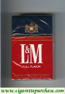 L&M Quality American Blend Full Flavor cigarettes hard box